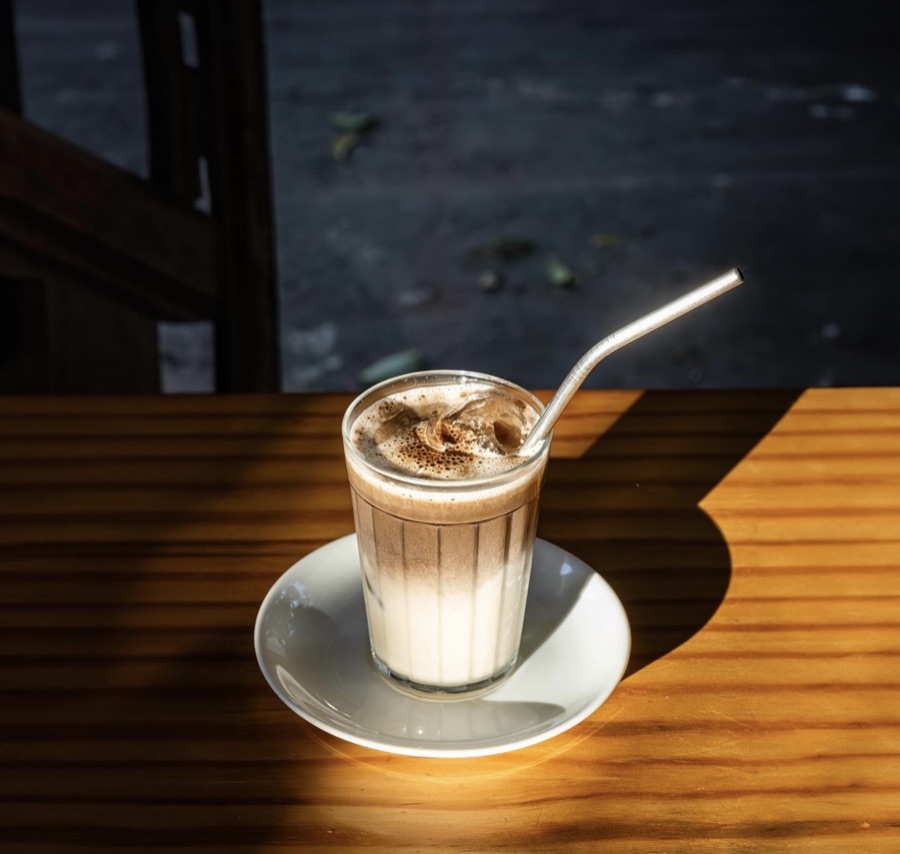hojicha latte gelado